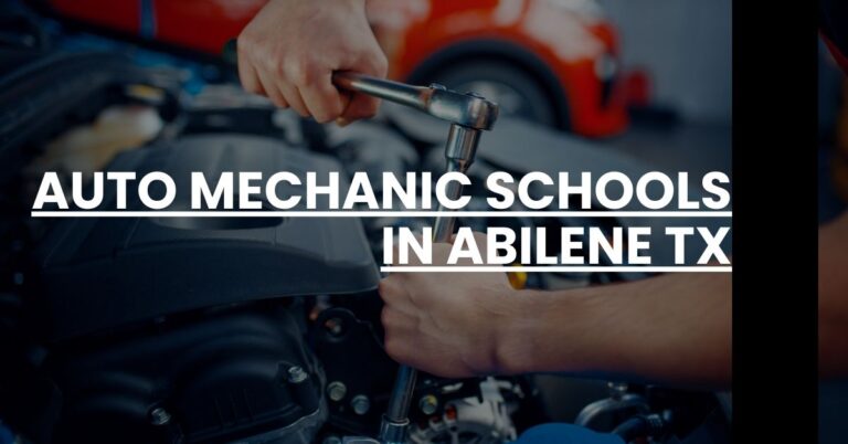 Auto Mechanic Schools in Abilene TX Feature Image